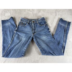 Vintage Jordache Jeans 31 Long Y2K Straight Leg Denim Distressed Raw Hem